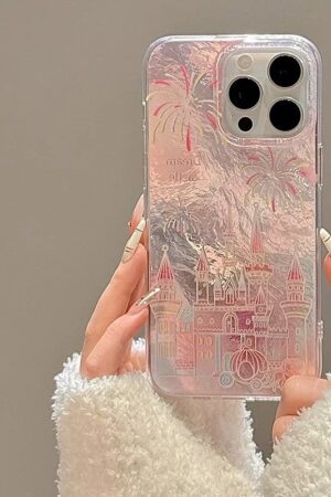 Castle fireworks laser phone case